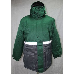 Куртка зимняя рабочая Новатор  (тк. Грета темно-серый+зеленый)